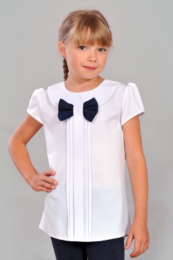 Модна асиметрична блузка для школи