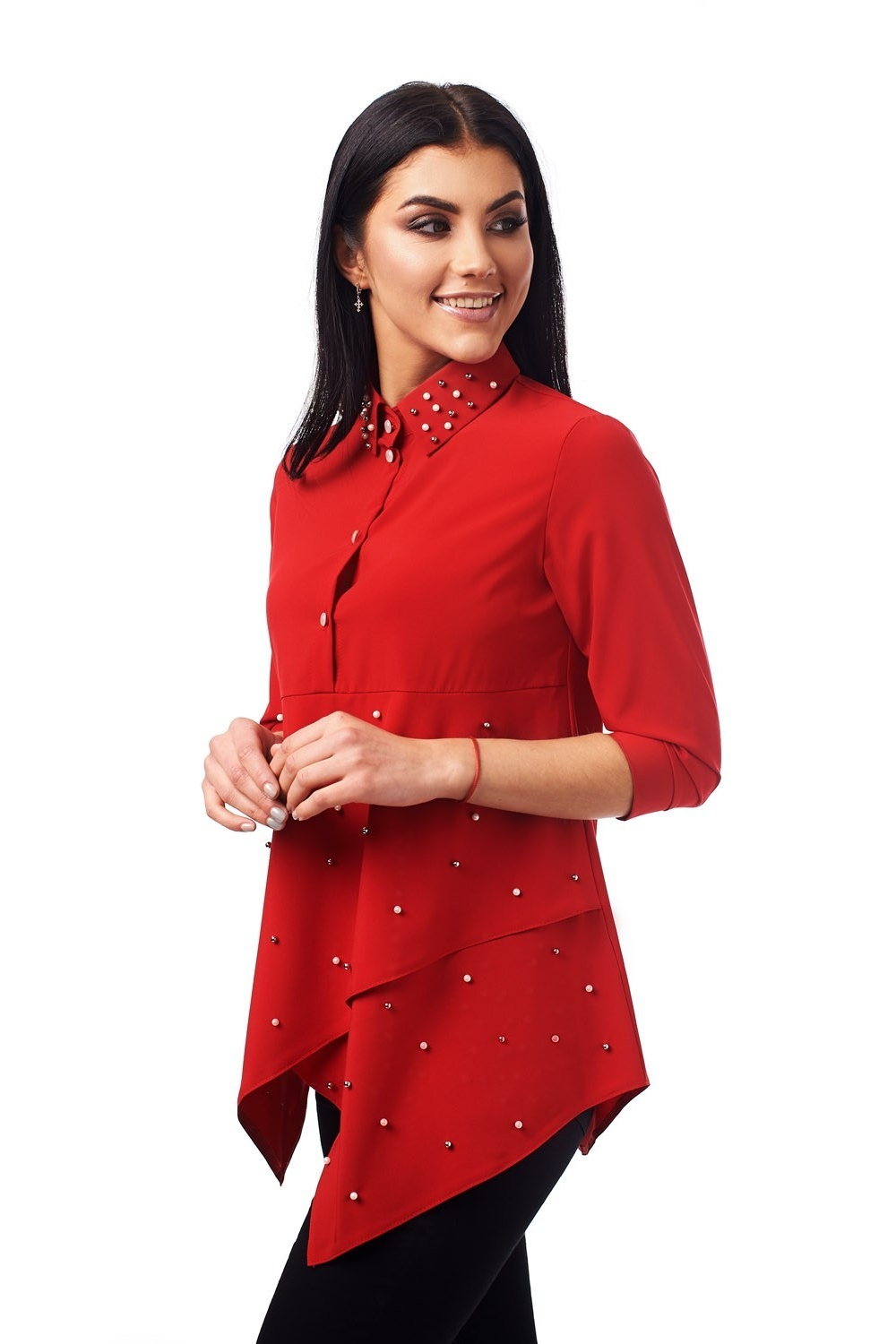 Красная блузка женская